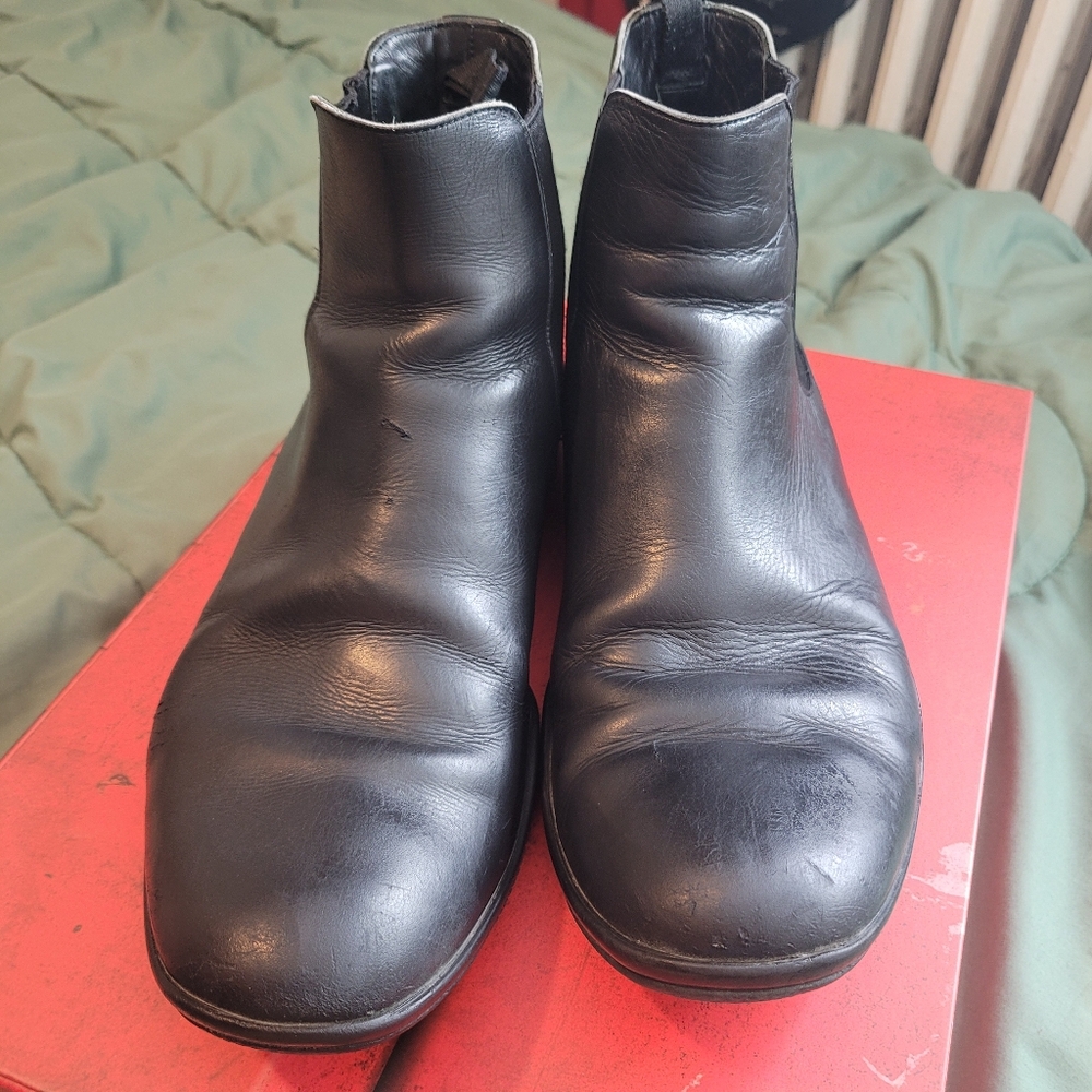 Prada Black Leather Men's Boots Urban Casual Clubbing Sports Bar Street Chic